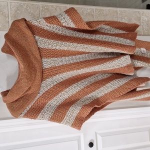 Burnt orange poncho